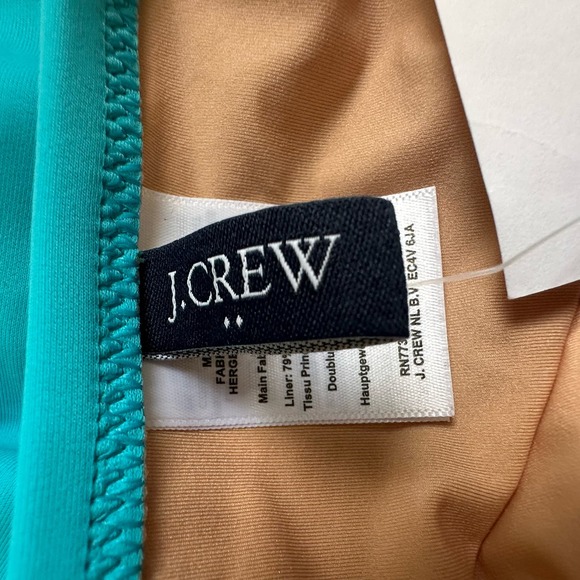 J. Crew Factory Turquoise One Piece Halter Swimsuit sz XXL NWT - Picture 6 of 11